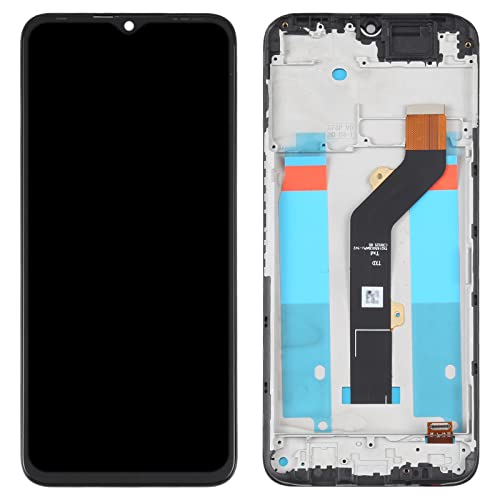 Écran LCD Tecno Spark 7 complet avec vitre tactile et châssis assemblé noir