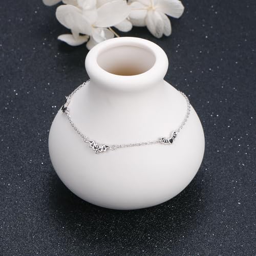 Image of Ladytree Bracelet for Women 925 Sterling Silver Cute Flying Bat /Blue Jay /Turtle /Bunny /Stingary /Octopus Charm Adjustable Bracelet Ocean Jewelry Gifts for Teen Girls Mother Wife Daughter Family