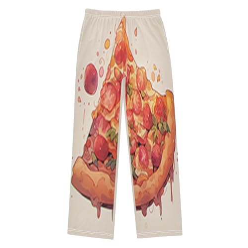 Boys' Pants Pizza Food Tomato Long Bottoms Jogger Pants Elastic Waist Trousers with Pockets S-XL