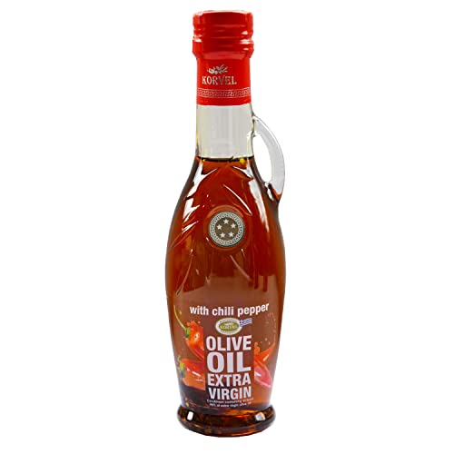 Aceite de Oliva Extra Virgen con Chile KORVEL 250ml Pack 2