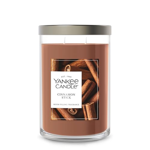 Image of Yankee Candle Signature Large Tumbler Candle, Cinnamon Stick, Scented Candle, 20 oz, 2-Wick, Premium Plant Wax Blend, Over 60 Hours Burn Time