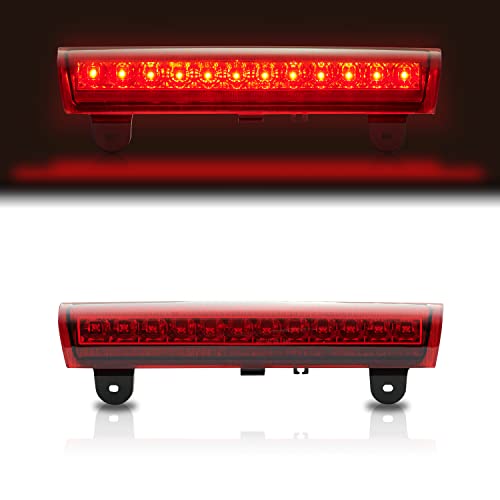 Image of Third 3rd Brake Light, LED High Mount Stop Light Replacement for 2000 2001 2002 2003 2004 2005 2006 Chevy Tahoe Suburban /GMC Yukon XL Denali, Rear Center Cab Roof Tail Lamp, Red Lens