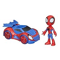 MARVEL - Spidey and His Amazing Friends - Spidey and Web Crawler - 4" Figure and Vehicle - Inspired By Spiderman Show - Action Figures and Toys for Kids - Boys and Girls - F1940 - Ages 3+