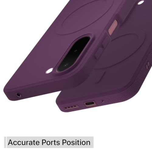 Image of Outlouders Back Cover for OnePlus N6x | Soft Matte Silicone | Slim Fit | Magnetic-Safe Logo Design (Magnetic-Safe Not Compatible) | Shockproof | Camera Protection Bumper Case (Purple)
