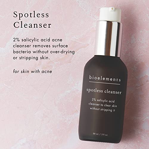 Bioelements Spotless Cleanser - 3 Fl Oz - 2% Salicylic Acid Cleanser For Acne-Prone Skin - Vegan, Gluten Free - Never Tested On Animals #TOP1