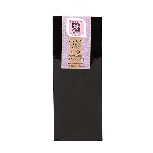 TERRE DE ROSE - Thé violette 100g - produits artisanaux français - made in France - effet et goût garantis - produits à base de violette-bonbonsartisanaux