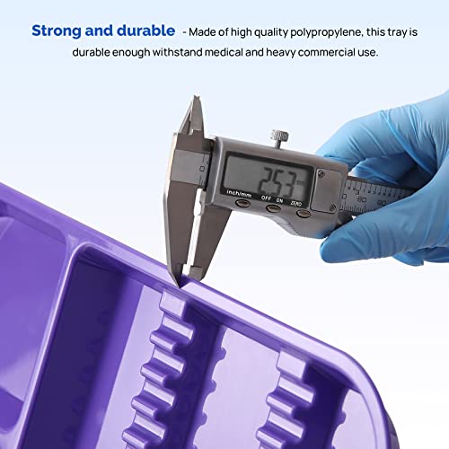 Dental Instrument Tray Separate Tray Autoclavable Plastic Divided Trays Size B For Medical Tattoo And Beauty Salon  (1, Purple) #TOP3