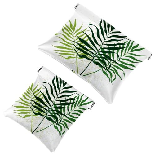 2 beauty case tascabili con chiusura ermetica mini trousse da viaggio per donne e ragazze piccola borsa per il trucco portatile senza cerniera con motivo tradizionale elefante africano