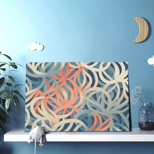 Peinture murale décorative sur toile corail - Solution pour murs vides - 4