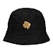 Mens Bucket Hat American Indian Collage Embroidered Washed Cotton Classic Bucket Hat Black