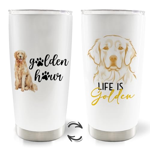 MOTERMATE Funny Golden Retriever Dog 20oz Travel Coffee Mug Tumbler,