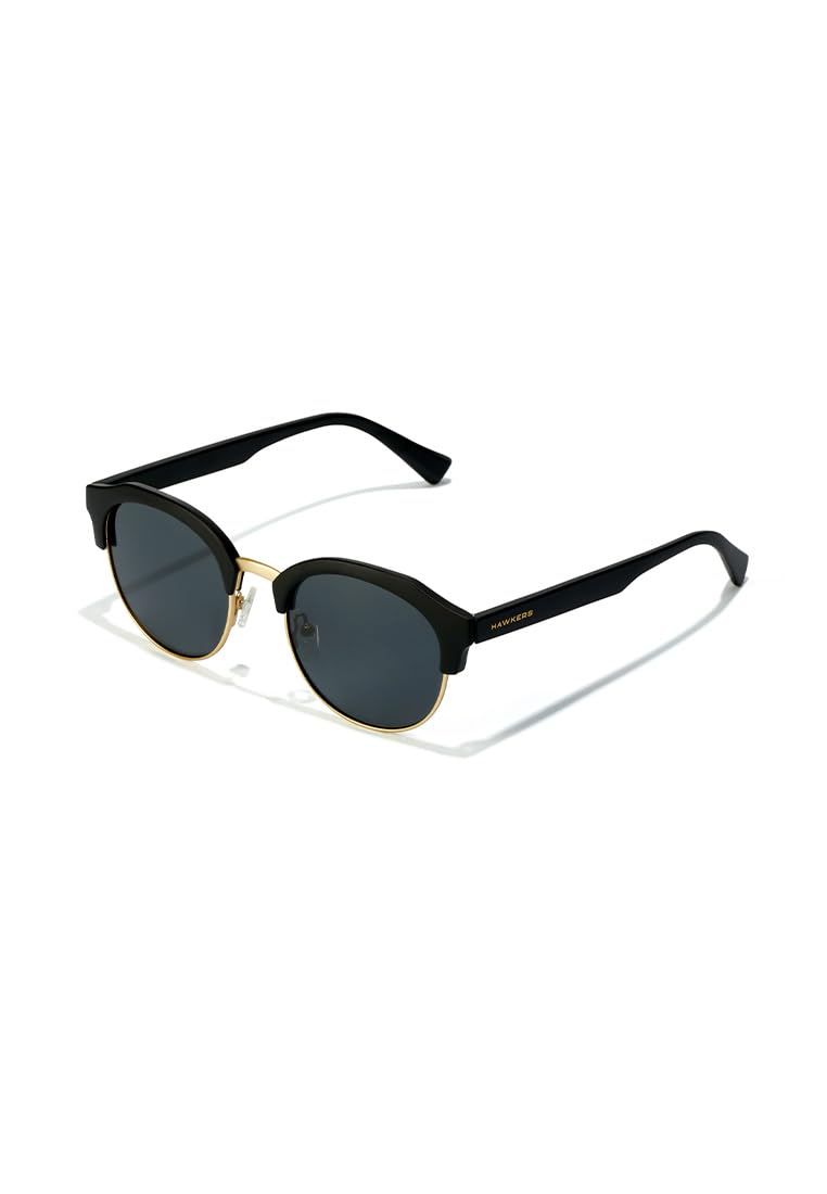 Hawkers Women's Black/Gold Sunglasses Classic Rounded - Polarized Dark