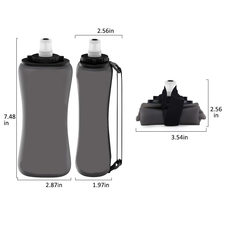 Silikon Faltbare Tragbare Lauf-Trinkflasche Weiche Zusammenklappbare Wasserflasche Ultra Light