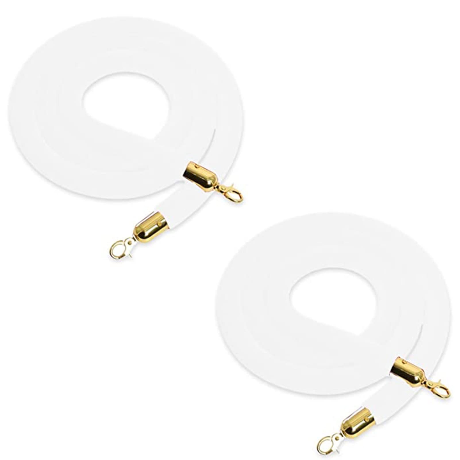 d-Plated Hook Crowd Control Rope 1.4m/4.6ft Ber Rope for Hotels Cinemas Events VIP Signage Easy Installation Queue Management Solution
