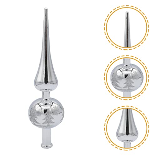 jojofuny Topo esférico de árvore de Natal, enfeites de topo de árvore de lantejoulas de plástico, to