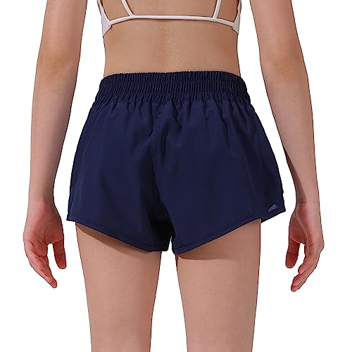 Aurefin Girls Athletic Shorts, Lightweight Running Shorts for Teen Girls Kids Sports Active Short with Zip Pocket and Elastic3