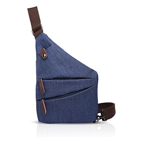 FANDARE Neu Brusttasche Segmentiert Schultertasche Herren Damen Sling Bag Crossover Rucksack Umhängetasche Sporttasche Cover