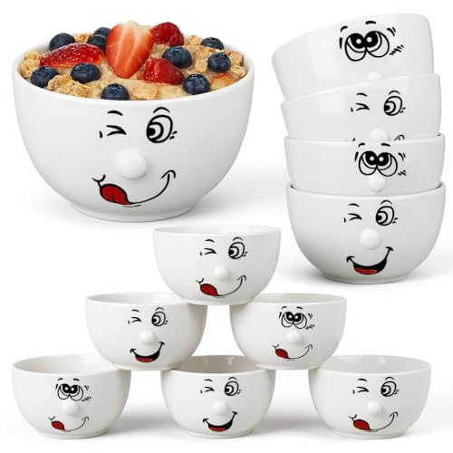 My-goodbuy24 Müslischale aus Gesicht - 6-teiliges Set - 500ml -...