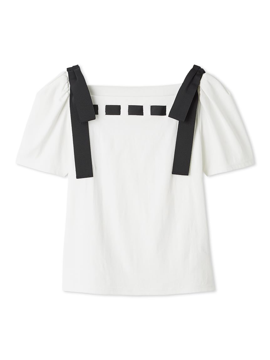 Amazon | [セルフォード] 洗える ショルダーリボンカットソー