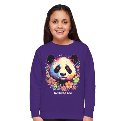 San Diego Zoo Colorful Garden Panda Kids Sweatshirt, Cotton Blend, Kids Pullover2