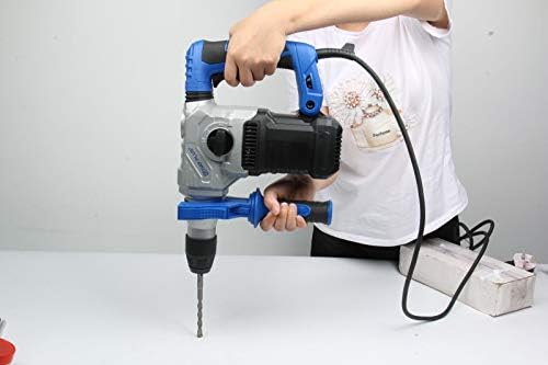 1500W Electric Demolition Hammer Breaker Jack Drill Concrete Hammer Power Tool 4 Modes in 1 Adjustable Speed 360°Rotary Handle 2M Corded Drill w/Free Accessories & Carry Case