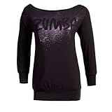 Large col en sous-marin Zumba Fitness Front N Center T-Shirt pour Femme Noir Noir m