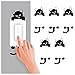 15 unidades de pegatinas para interruptor de luz, bonitos patrones de luz, interruptor/enchufe, decoración de vinilo adhesivo decorativo para interruptor/enchufe tipo (5 unidades)