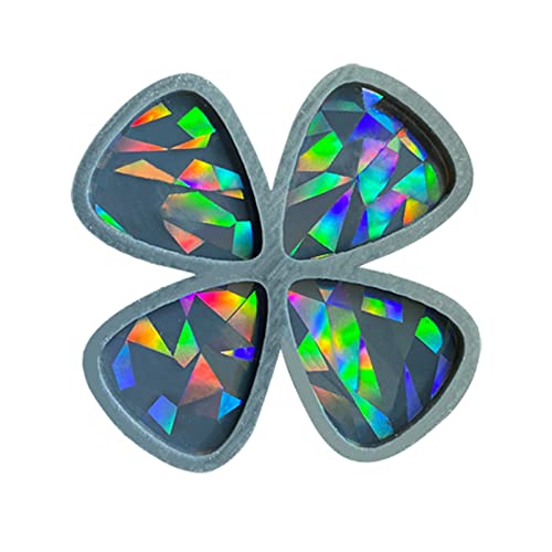 Moldes de resina para púa de guitarra, molde de silicona epoxi para accesorios musicales, llavero, moldes de silicona para kit de fundición de resina epoxi con agujeros UV