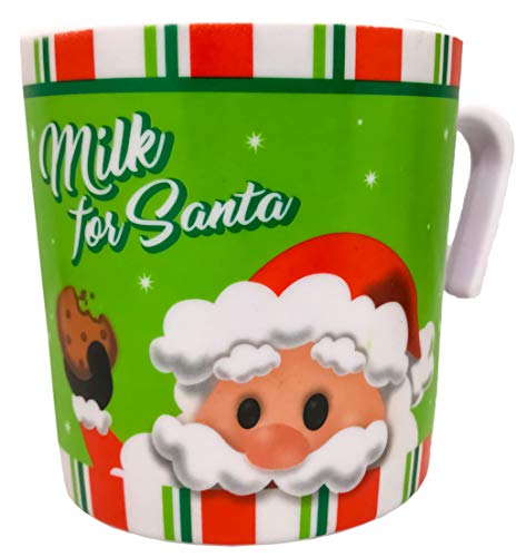 "Cookies For Santa" Plate And Mug Set: Reindeer And Santa Designs Melamine Wares (Santa & Reindeer) #TOP3