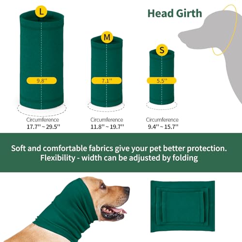 Image of Nanaki Dog Calming Hoodie Ear Wraps for Dogs, Fireworks Ear Protection Head Muffs Doggy Warp Anxiety Relief, Doggy Hematoma Wrap, Pet Head Cover for Grooming and Force Drying Bathing Pet Protector