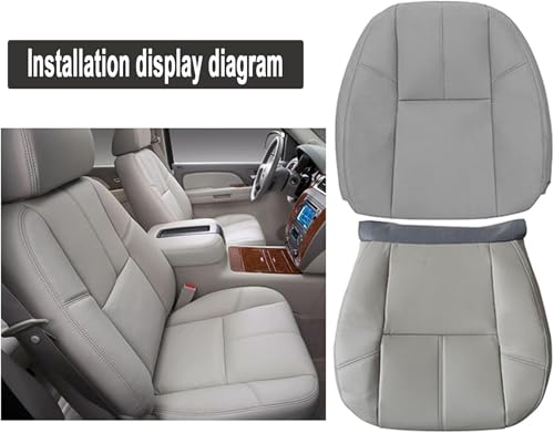 Housse de siège cuir gris Chevy Silverado 2007-2014 avec mousse d'assise - 2