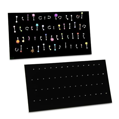 MOOCA 54 Clip Pendant/Body Jewelry Showcase Display Pad with Built