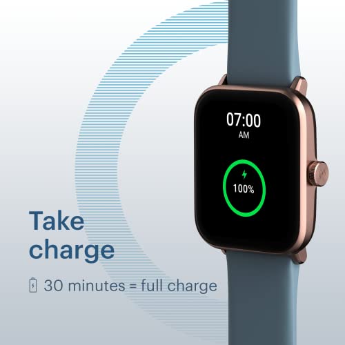 Image of Noise ColorFit Pro 3 Alpha Bluetooth Calling Smart Watch with Alexa Built-in, 1.69 inch(4.29cm) Display, 80+ Songs Storage, 100 Sports Modes, 5ATM Waterproof & Noise Health Suite (Smoky Blue), OneSize