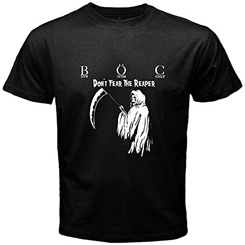 BOC Blue Oyster Cult Don't Fear The Reaper T-Shirt Graphic Tee Printed Top for Mens Black XXL