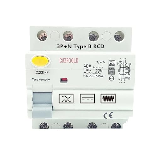 Disjoncteur différentiel 4 pôles type B protection fuite de courant 300mA