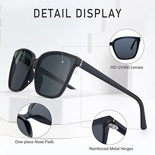 Dollger Retro Oversized Square Sunglasses for Women Men Trendy Classic Style Sun Glasses UV400 Protection3
