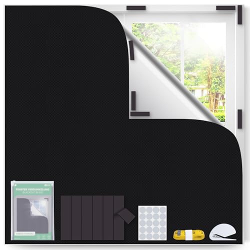 Inwee Estores Opacos Magnética, Cortina Opaca al 100% para Ventana, Se Adapta a Cualquier Forma de Ventana Sin Taladrar, Cortina Opaca Portátil para Dormitorio, Nursería, Viajes, Caravana,145x100 cm