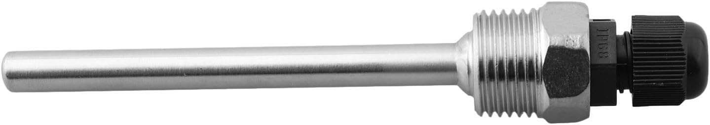 Compatible with 304 Stainless Steel Thermowell G1/2 Thread Temperature Probe Sleeve Industrial Sensor Protection Tube Solar Water Heater Adapter 6mm ID(200mm)