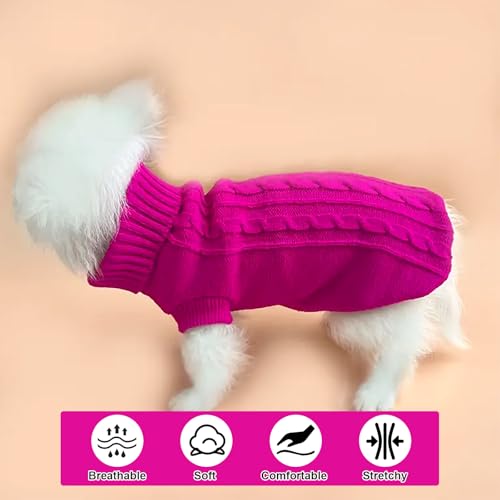 XXS Hundepullover, gestrickter Chihuahua-Pullover, Yorkie-Teetasse, Dackel, Hundepullover für kleine Hunde, Mädchen, Herren, Herbst, Winter, Welpen, Katzen, Pullover (XXS)