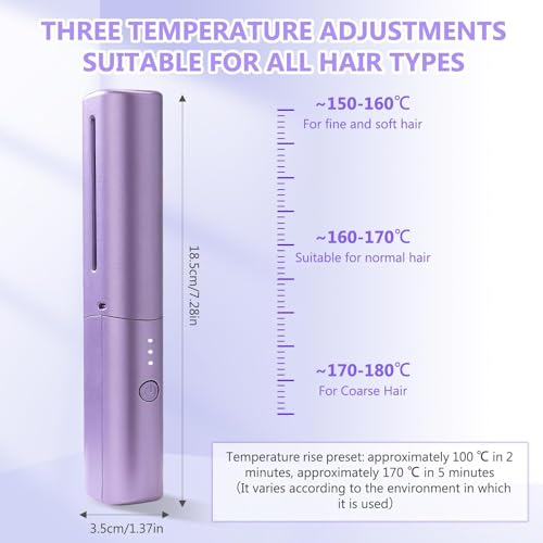 Image of Wireless Hair Straightening Brush | Rechargeable Hair Straightener Brush For Women | Cordless Heat Straightener Comb, Electric Hair Brush Straightener with Negative Ion