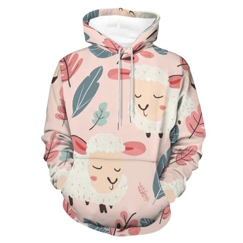 Sweat à capuche mouton de dessin animé chaud anti-courants d'air S