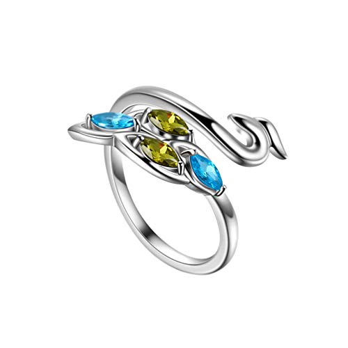 Sparkling Cubic Zirconia Peacock Ring Adjustable Animal Ring For Women Girl Platinum Over 925 Sterling Silver Peacock Statement Ring Promise Ring Fine Jewelry Gift For Her Birthday Christmas Gift Fr30W #TOP18