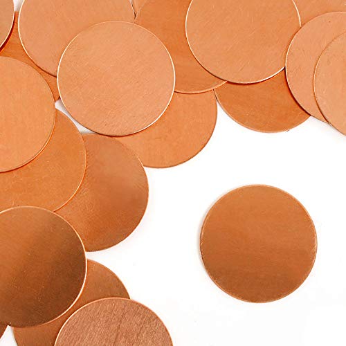 ImpressArt - Premium Metal Stamping Blanks for Metal Stamping and Jewelry Making (24 Pack) (1  Circle, Copper)