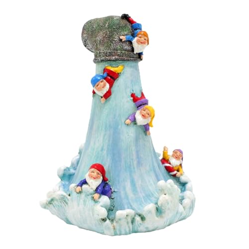 Jinyilwn Gartenzwerge, Gartenzwerg, Gartendekoration, Kunstharz, Gartenstatue, Surfzwerg, dekorativ, fröhliche Gartendekoration, Rasenornament, Schnitzornament, Neuheit für Zuhause, Terrasse, Rasen