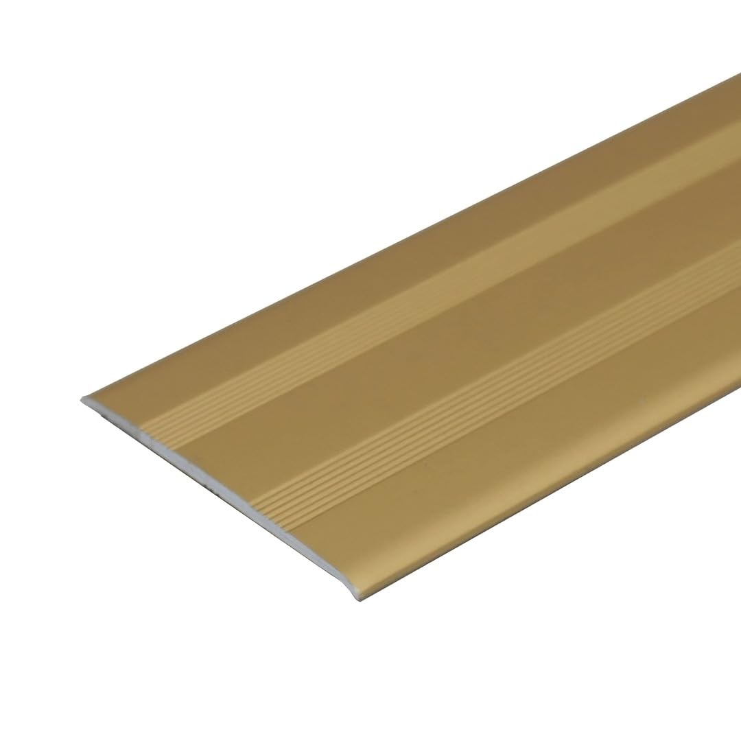 Cayrus Gold A08 35Mm Anodised Aluminium Flat Self Adhesive Door Threshold Strip - 0.93M