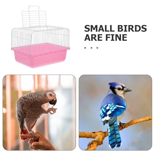 HOLIDYOYO Tragbarer Vogeltransportkäfig aus Abs mit Transparentem Fenster Multifunktional für Wellensittiche Nymphensittiche und Kleine Tiere für Innenbereich zu Hause-7