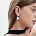 SIXFOX 14K Gold Plated Gold Statement Earrings for Women Trendy Geometric Teardrop Drop Dangle Earrings with Crystal 925 Sterling Silver Posts Chunky Stud Earrings Fashion Jewelry Gift