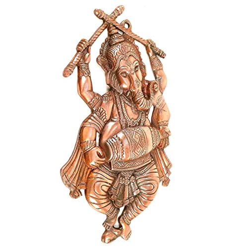 Apka Mart The Online Shop Ganesha Wall Décor | Antique Ganpati Wall Sculpture Metal (18 Inch/Bronze) For Home & Office Decor, Feng Shui, Vastu, Best For Housewarming, Wedding Gifts #TOP6