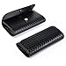 DETARA Woven Evening Clutch Purse for Women Fashionable PU Leather Handbag Stylish Shoulder Bag Ideal for Wedding Party and Prom (Black 7018)