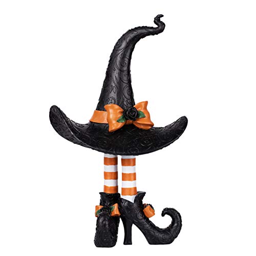 Haute Decor Halloween Witch Hat with Legs 17 Inch Tall